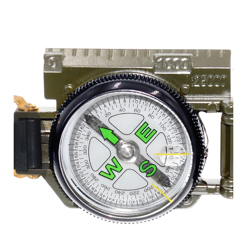 Kompass, ūdensnecaurlaidīgs daudzfunkcionāls kompass ar virzienu, pozīcijas diapazona palielinātājs, āra kempinga avārijas pārnēsājams kompass