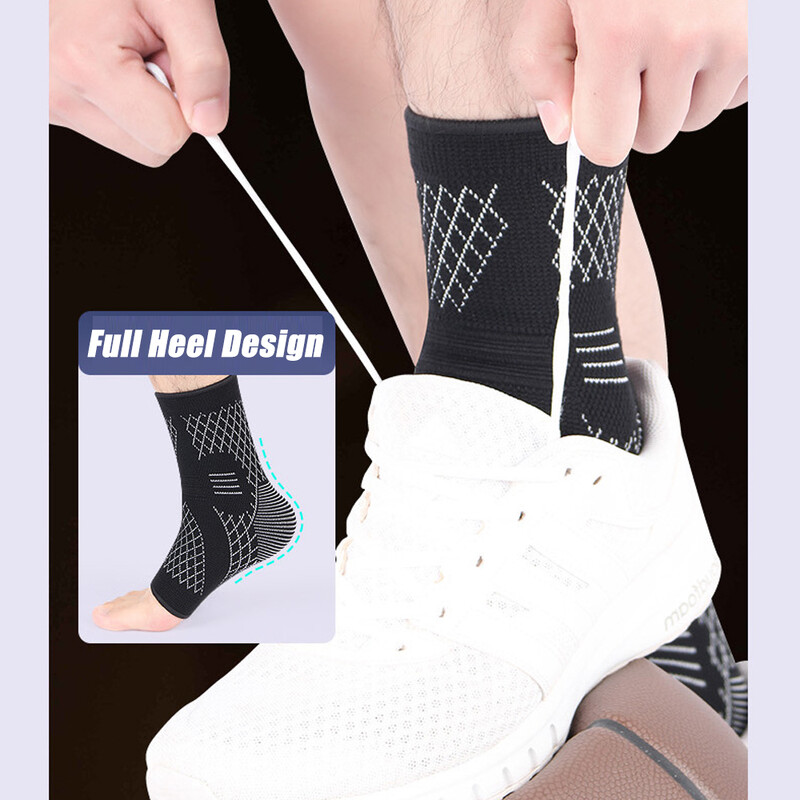 1 gab. Pēdu atbalsta un potītes stiprinājuma zeķes sievietēm un vīriešiem, potītes kompresijas piedurkņu locītavu sāpju mazināšana, tendinīta un plakano pēdu mazināšana