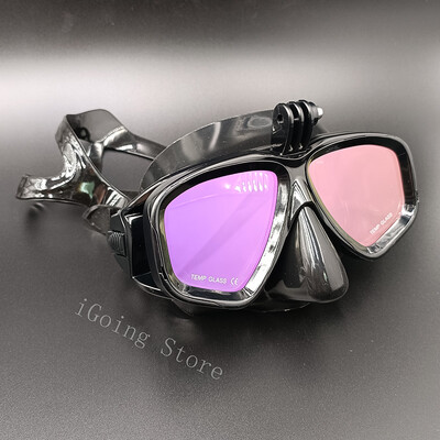 Lentile oglindă Mască de scufundări pentru adulți Set de snorkel Set de ochelari de snorkeling anti-ceață Mască de scuba Mască de înot Ochelari de protecție cu lentile din sticlă temperată Bărbați