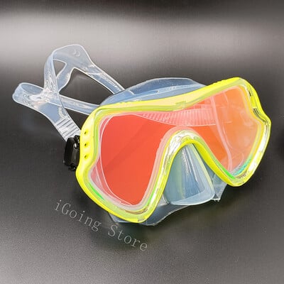 Lentile oglindă Mască de scufundări pentru adulți Set de snorkel Set de ochelari de snorkeling anti-ceață Mască de scuba Mască de înot Ochelari de protecție cu lentile din sticlă temperată Bărbați