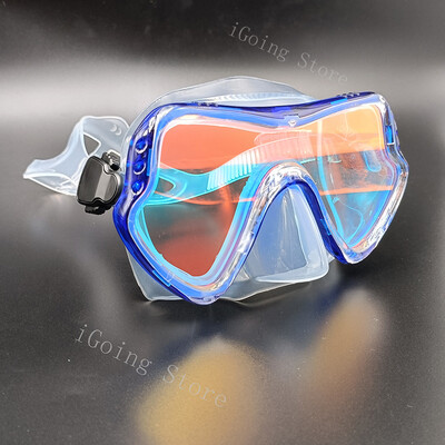 Lentile oglindă Mască de scufundări pentru adulți Set de snorkel Set de ochelari de snorkeling anti-ceață Mască de scuba Mască de înot Ochelari de protecție cu lentile din sticlă temperată Bărbați