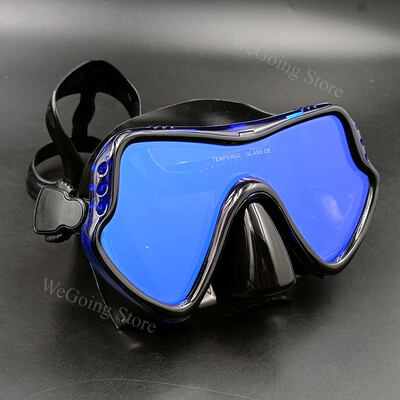 Lentile oglindă Mască de scufundări pentru adulți Set de snorkel Set de ochelari de snorkeling anti-ceață Mască de scuba Mască de înot Ochelari de protecție cu lentile din sticlă temperată Bărbați