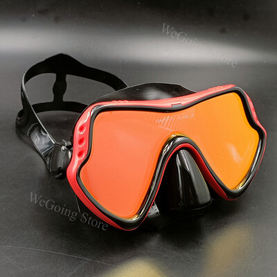Lentile oglindă Mască de scufundări pentru adulți Set de snorkel Set de ochelari de snorkeling anti-ceață Mască de scuba Mască de înot Ochelari de protecție cu lentile din sticlă temperată Bărbați