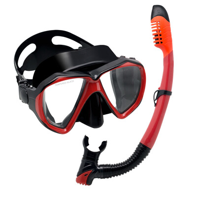 EXP VISION-Mască de scufundare anti-ceață pentru adulți, kit de scufundare panoramică, snorkel uscat, sticlă securizată, înot