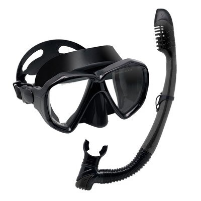 EXP VISION-Mască de scufundare anti-ceață pentru adulți, kit de scufundare panoramică, snorkel uscat, sticlă securizată, înot