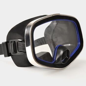 Yon Sub Scuba Diving Classic Free Dive Mask καθαρισμένης σιλικόνης ενός παραθύρου Μαύρη βαλβίδα μύτης Μεγάλο πλαίσιο Μάσκα κατάδυσης για ενήλικες