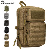 Taktická 3P taška na mobilný telefón, maskáčová, vodotesná, nylonová, Molle, poľovnícka, outdoorová, turistická, cyklistická, bedrová taška