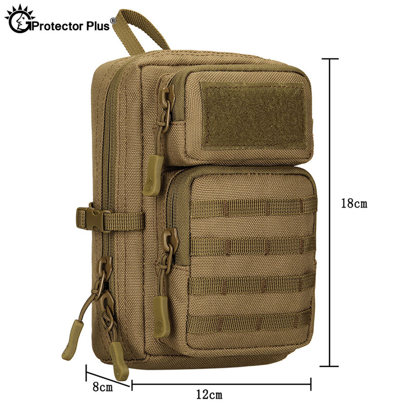 Taktická 3P taška na mobilný telefón, maskáčová, vodotesná, nylonová, Molle, poľovnícka, outdoorová, turistická, cyklistická, bedrová taška