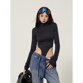 Body Sexy Solid Ikdienas Bodysuit Cross Bandage Playsuit Sieviešu bodijs Tops Pavasara Rudens Bodycon Bodycon Bodycon Femme Chic vestiti