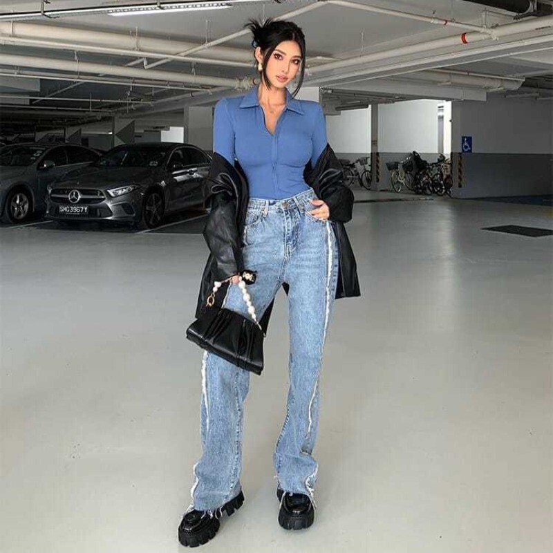 Bodiji sievietēm, ar rāvējslēdzēju, seksīgi amerikāņu stila retro bodikons, modes, ikdienišķs, ar garām piedurknēm, pavasaris, rudens.