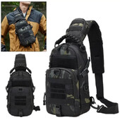 Geantă pentru piept de camping Rucsac tactic pentru bărbați Sport umăr Drumeții în aer liber Alpinism Ciclism Pescuit MOLLE Sling EDC Fanny Pack