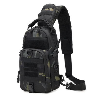 Geantă pentru piept de camping Rucsac tactic pentru bărbați Sport umăr Drumeții în aer liber Alpinism Ciclism Pescuit MOLLE Sling EDC Fanny Pack