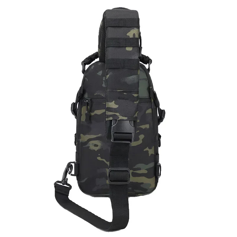 Geantă pentru piept de camping Rucsac tactic pentru bărbați Sport umăr Drumeții în aer liber Alpinism Ciclism Pescuit MOLLE Sling EDC Fanny Pack