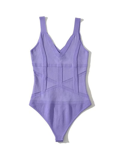 Tangada 2023 Solid Women Sexy Tunika Trikotāžas Bodijs Sieviešu V kakla Kombinezoni Vasaras Bodiji 2LK16