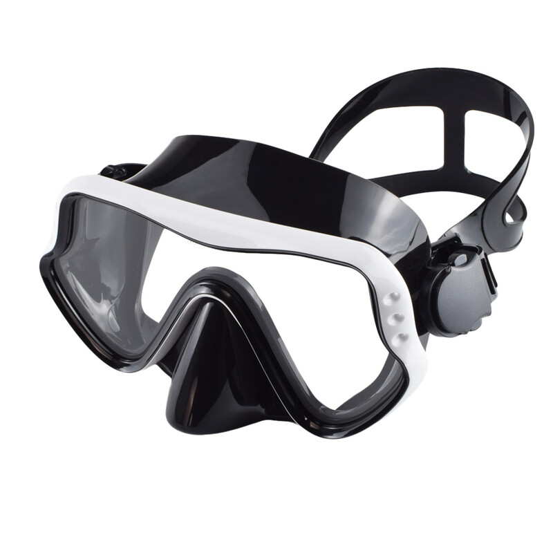 Niršanas maska Peldbrilles Scuba Snorkel Silikona svārki Rūdīta stikla Panorāma HD Pieaugušajiem Jauniešiem Pretmiglas Ar deguna pārsegu