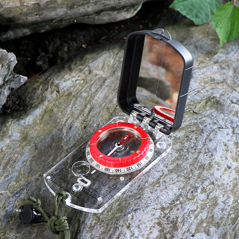 Kaasaskantav digitaalne kompassi välimatkakompass koos LED-valgusega helendav kompass luminofoorne rõngaskompass matkamiseks matkamiseks