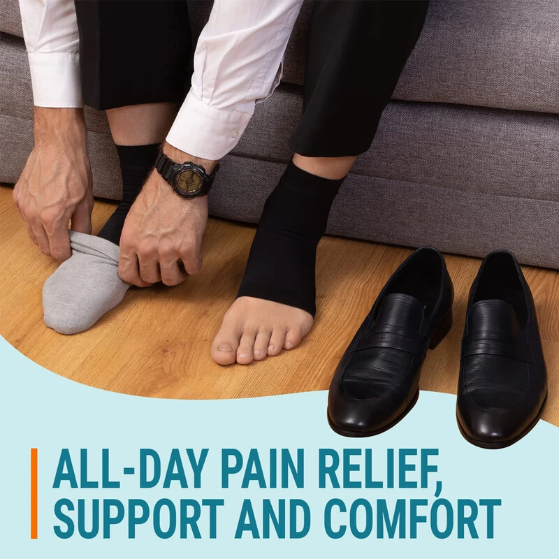 1 чифт чорапи без крака за невропатия, компресиращ ръкав за глезена за възрастни, дишаща опора за глезена за плантарен фасциит, навяхване