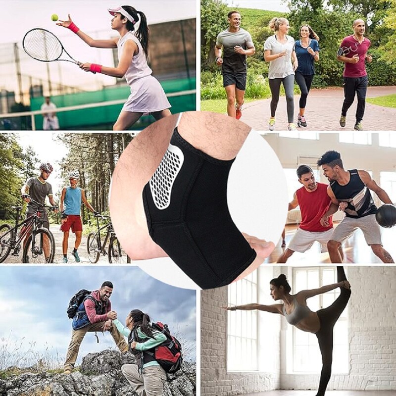 1Gb kompresijas potītes stiprinājums sievietēm vīriešiem silikona potītes piedurknes atbalsts, stabilizējošais pēdas balsts Tendoniti sporta potītes stiprinājums, sāpes