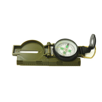 Portable Compass Outdoor Camping Folding Len Compass Green Hiking Survival Trip Precise Navigation Expedition