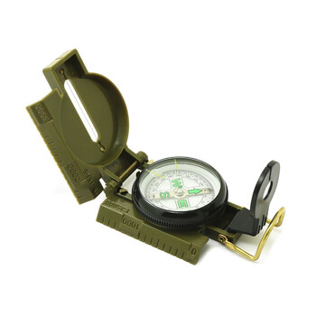 Portable Compass Outdoor Camping Folding Len Compass Green Hiking Survival Trip Precise Navigation Expedition