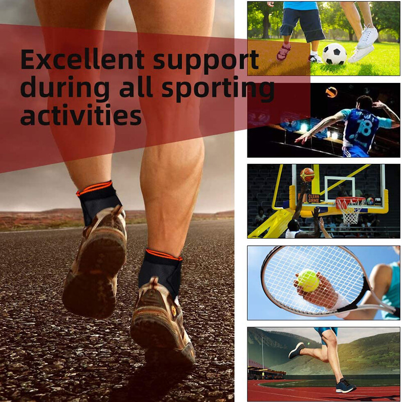 AOLIKES 1 buc gleznă pentru bărbați și femei, mânecă de compresie ajustabilă pentru glezne, suport pentru gleznă, confortabilă și ușor de purtat