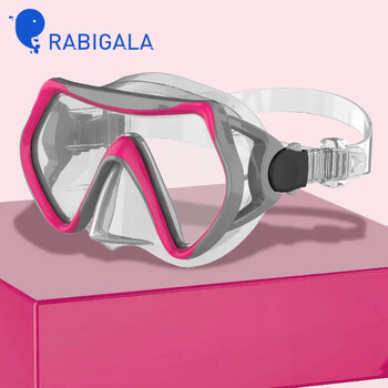 RABIGALA Diving Mask Snorkeling Set and Mask Anti Fog 180 Degree Seaview, Swimming Training Equipment for Junior Kids Boys Girls