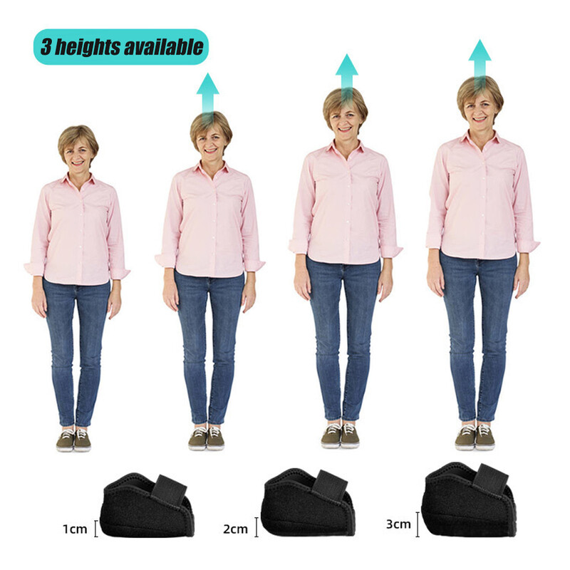 1 pereche 1-3 cm șosete cu gel siliconic pentru creșterea înălțimii invizibile pentru călcâi ortopedic Suport arc pentru călcâi Pernă pentru călcâi Talpă branț pentru picioare unisex