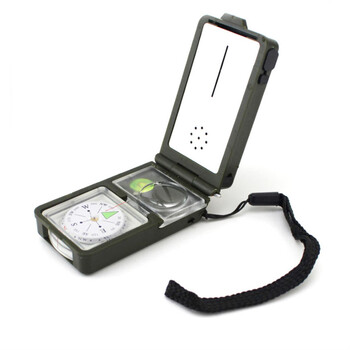 Survival Compass Υψηλής Ακρίβειας Professional Metal Sight Compass Φωτεινός για Υπαίθρια Πεζοπορία Αναρρίχηση Εξερεύνηση γεωλογίας