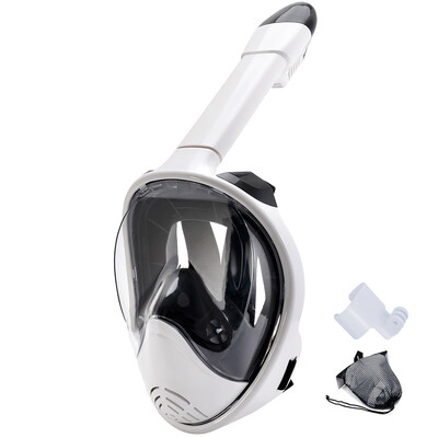 Mască de snorkeling completă pentru snorkeling cu suport pentru cameră Vedere panoramică de 180 de grade Set de snorkeling anti-ceață și anti-scurgere pentru copii adulți