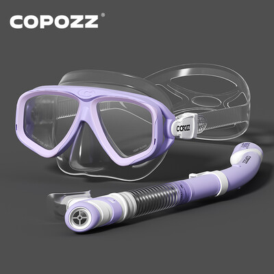COPOZZ 2023 Set de mască de scufundări Ochelari de protecție anti-ceață cu tub pentru ochelari de snorkel Curea reglabilă pentru femei bărbați mască de înot pentru adulți
