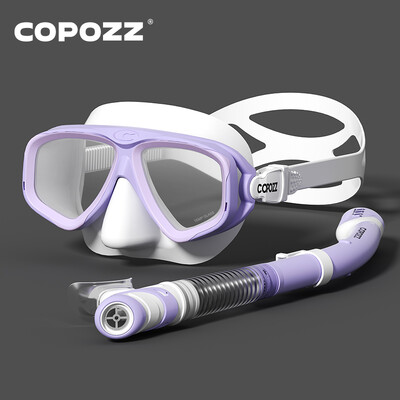 COPOZZ 2023 Set de mască de scufundări Ochelari de protecție anti-ceață cu tub pentru ochelari de snorkel Curea reglabilă pentru femei bărbați mască de înot pentru adulți