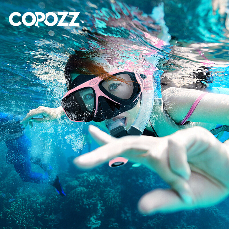 COPOZZ 2023 Set de mască de scufundări Ochelari de protecție anti-ceață cu tub pentru ochelari de snorkel Curea reglabilă pentru femei bărbați mască de înot pentru adulți