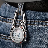 Gaismas digitālā kvarca pulksteņa klips mini karabīnes pulkstenis medmāsas ārsti kabatas pulksteņi āra kāpšanai pārgājienu pulkstenis ar kompasu