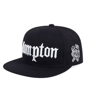 Нова шапка COMPTON CAP Street Dance Snapback Hat Hip Hop Headwear за мъже, жени, възрастни, ежедневна бейзболна шапка за открито слънце