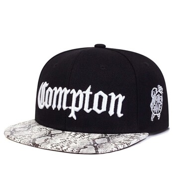 Нова шапка COMPTON CAP Street Dance Snapback Hat Hip Hop Headwear за мъже, жени, възрастни, ежедневна бейзболна шапка за открито слънце