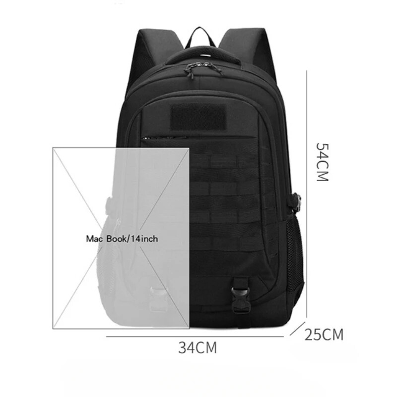 Rucsac tactic de 45 l, geantă Molle în aer liber, rucsac Oxford pentru bărbați și femei, drumeții, camping, vânătoare, sport, genți de călătorie