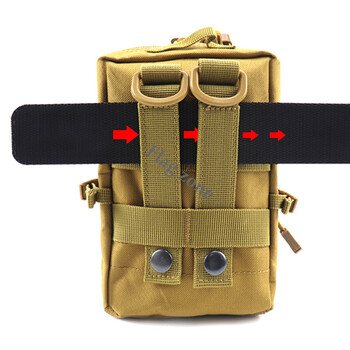 Tactical Shoulder Bag Molle Τσάντα μέσης Molle Camouflage Fanny Pack Άντρες Κυνήγι Πεζοπορία Ταξίδι Κάμπινγκ Νάιλον θήκη κινητού τηλεφώνου