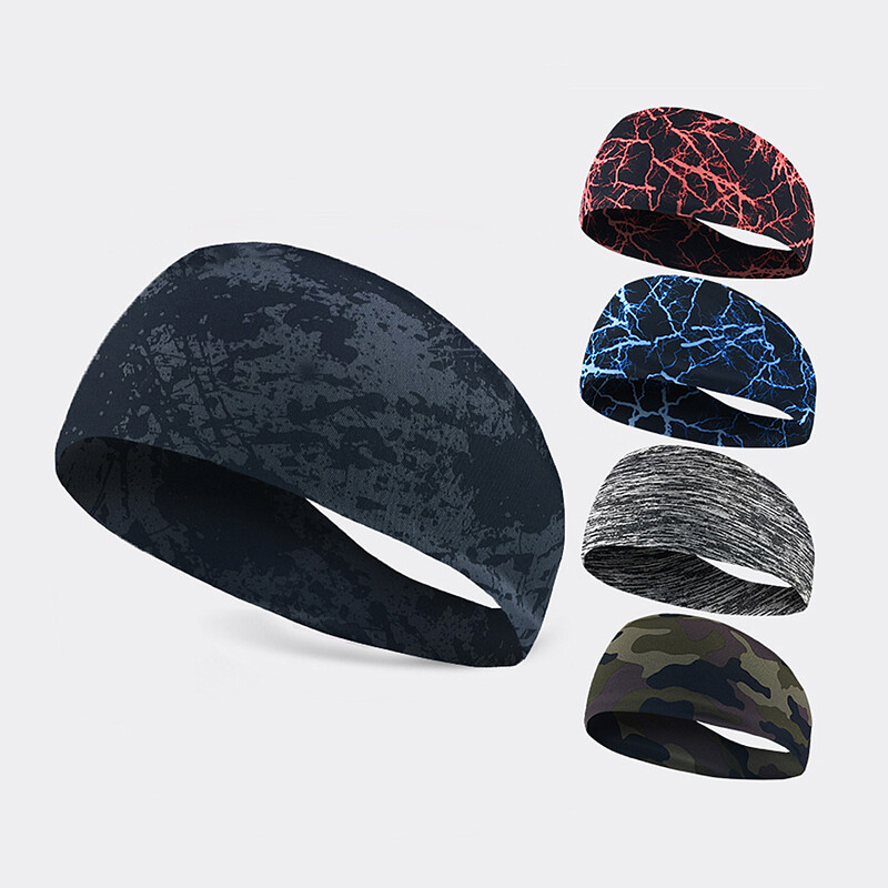 Banda de transpirație sport, elastică, absorbantă, pentru transpirație, unisex, bărbați, femei, fitness, alergare, ciclism, yoga, benzi de siguranță pentru păr, bandaj pentru păr