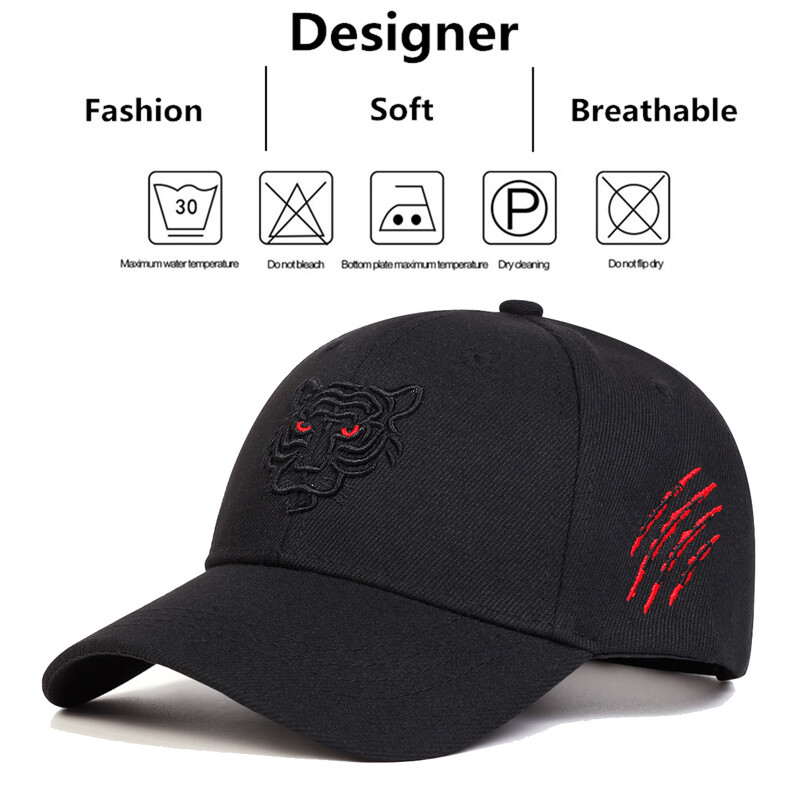 Șepci de baseball cu broderie de tigru pentru copii, primăvară, toamnă, în aer liber, reglabile, pălării ocazionale, băiat, fată, călărie cu protecție solară de călătorie