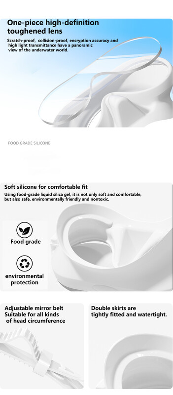 HD profesionali nardymo kaukė vyrams ir moterims, nemokama nardymo kaukė, kvėpavimo akiniai, nardymas, nauja