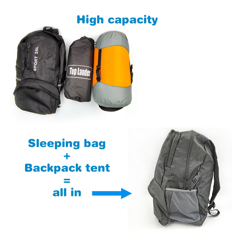 Sulankstoma kuprinė moterims 35 l lengvas kelioninis nešiojamas kuprinės krepšys vyrams, didelės talpos laisvalaikiui didelio dydžio krepšys