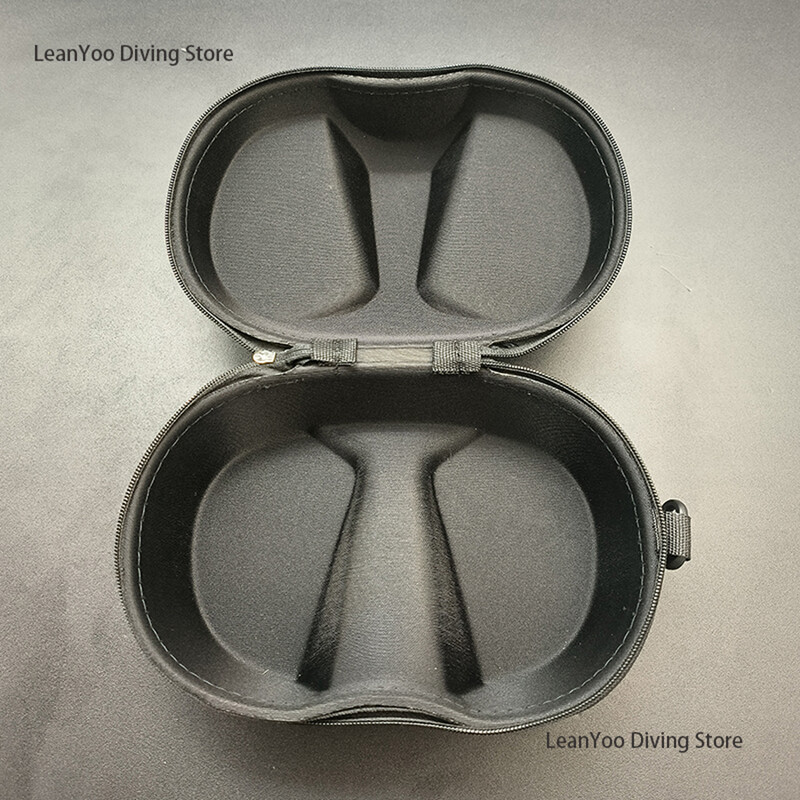 Välispeeglist karastatud klaasist snorgeldamismask UV-kaitsega sukeldumisprillid ujumispakendis mustas lukuga karbis