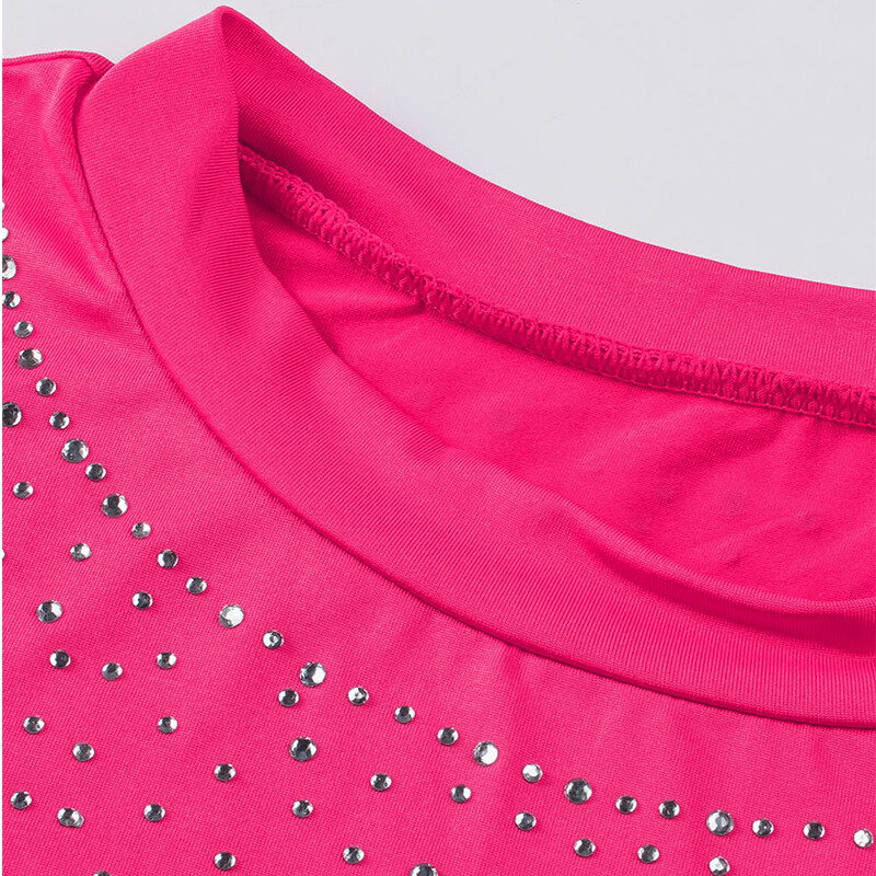 CyiExi Sieviešu seksīgs Rhinestone Bodijs ar īsām piedurknēm Bodycon Bodycon ar apaļu kakla apkakli Sieviešu naktsklubu apģērbi ķermeņa topi S-XL