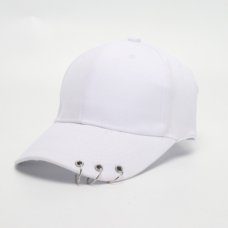 COKK Hip Hop șapcă de baseball pentru femei cu inel cerc Snapback pălării pentru bărbați, femei, unisex, ajustabilă, Kpop, stil coreean, Gorra
