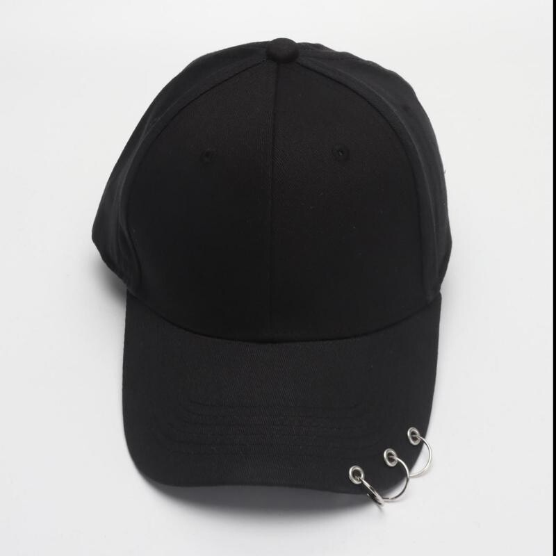 COKK Hip Hop șapcă de baseball pentru femei cu inel cerc Snapback pălării pentru bărbați, femei, unisex, ajustabilă, Kpop, stil coreean, Gorra