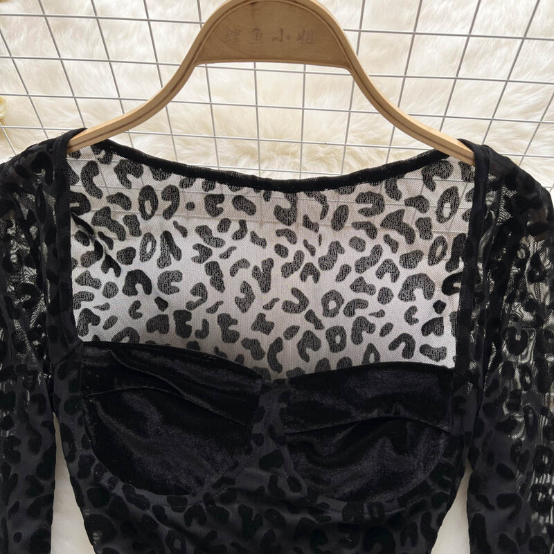 Body sexy transparent cu mânecă lungă, o bucată, gotic, dulce cald, pentru femei, primăvară, toamnă, de bază, subțire, îmbrăcăminte de stradă