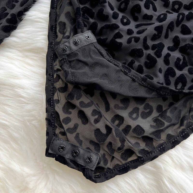 Body sexy transparent cu mânecă lungă, o bucată, gotic, dulce cald, pentru femei, primăvară, toamnă, de bază, subțire, îmbrăcăminte de stradă