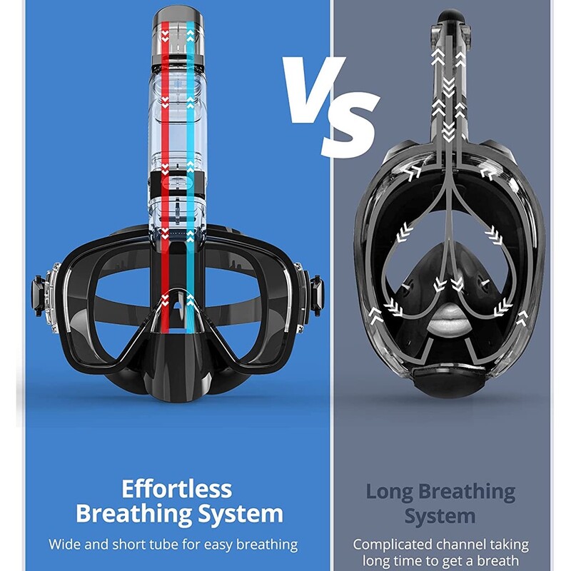 Nardymo kaukė plataus vaizdo nardymo kaukė, apsauganti nuo rūko ir nuotėkio su kameros tvirtinimo kaukė nardymo kaukė suaugusiems ir jauniems