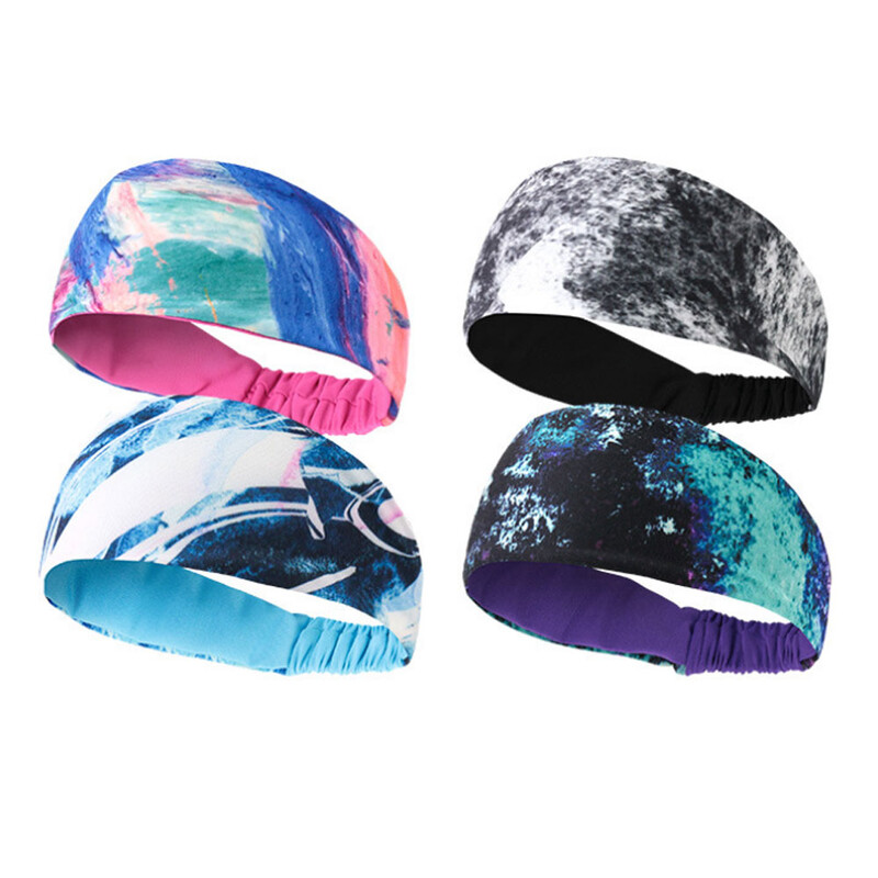 1 buc bandă de transpirație sport, respirabilă, absorbantă de transpirație, bandă elastică pentru transpirație, bandă de păr moale, pentru sport în aer liber, pentru yoga.