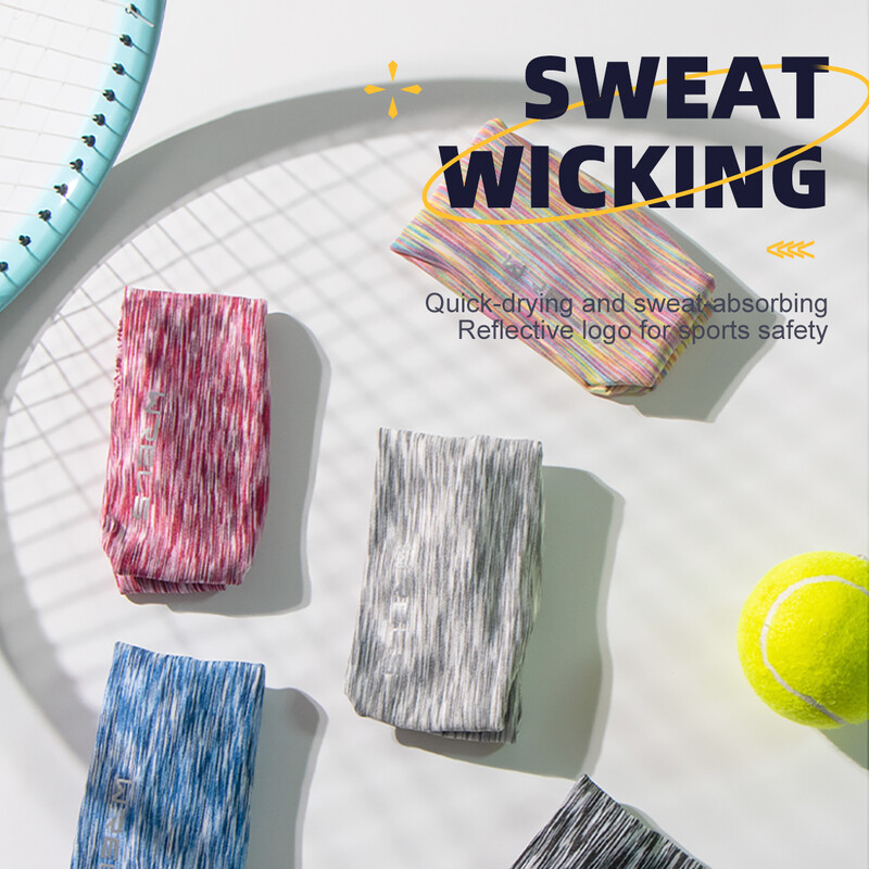 WRELS sporta elastīgās galvas stīpas Neslīdoša sviedru lente Matu lente Running Yogo Sviedru absorbējoša elpojoša skriešanas pretsviedru galvas saite